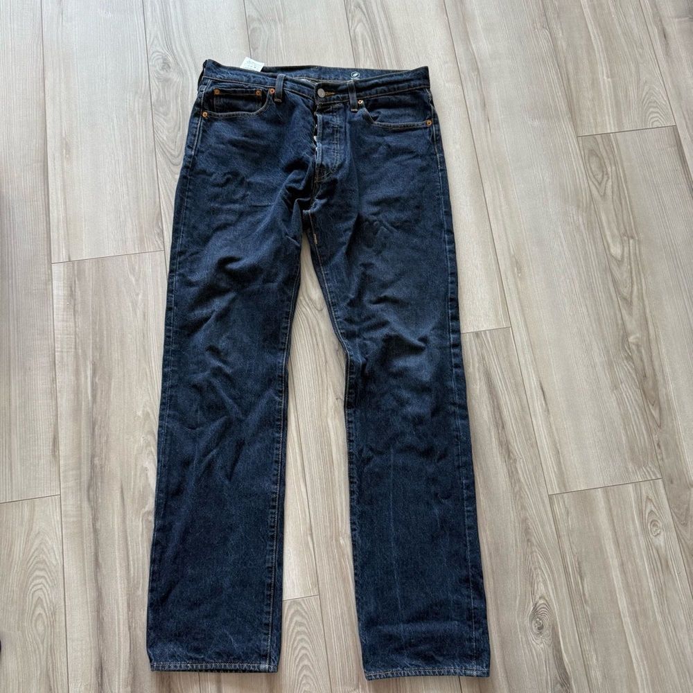 Men’s Levi’s 501 Original Fit Dark Indigo Blue Jeans